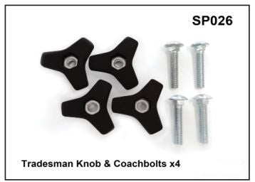 Whispbar Tradesman Knob & Coachbolts x 4 YSP026