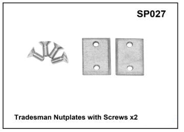Whispbar Tradesman Nutplates with Screws x 2 YSP027