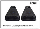 Whispbar Tradesman Leg Complete 21cm Blk x 2 YSP028