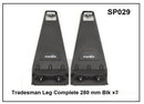 Whispbar Tradesman Leg Complete 28cm Blk x 2 YSP029