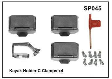 Whispbar Kayak Holder C Clamps x 4 YSP045 - Car Racks