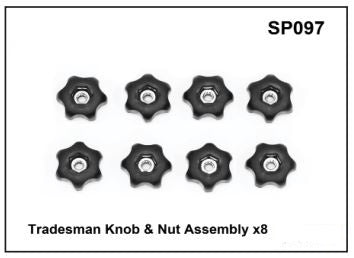 Whispbar Tradesman Knob & Nut Assembly x 8 YSP097