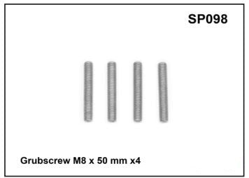 Whispbar Grubscrew M8 x 50mm x 4 YSP098