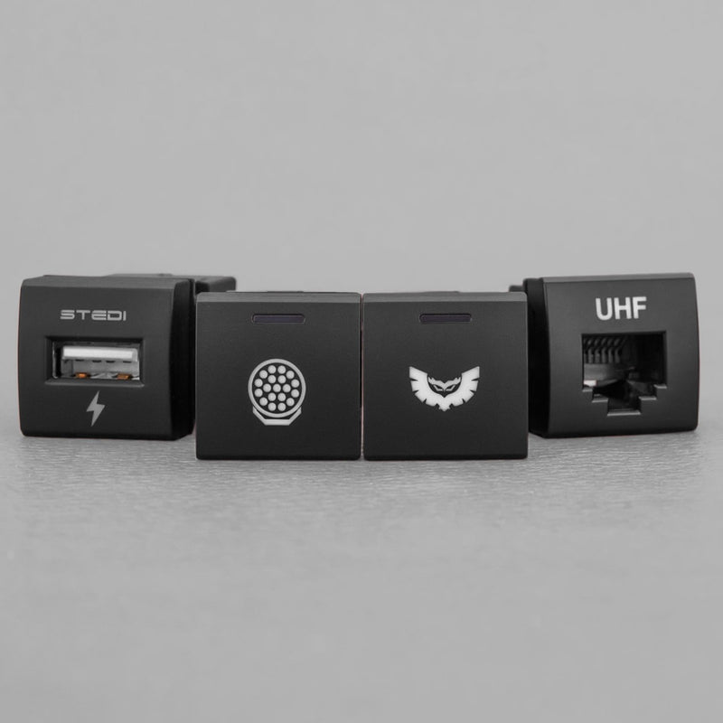 Stedi Square Type Push Switch To Suit Stedi Fascia Panels - Light Bar SQUARE-TOY-BAR