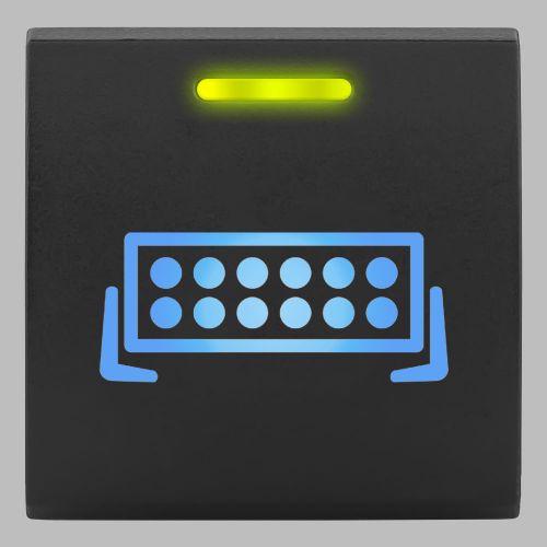 Stedi Square Type Push Switch To Suit Stedi Fascia Panels - Light Bar SQUARE-TOY-BAR