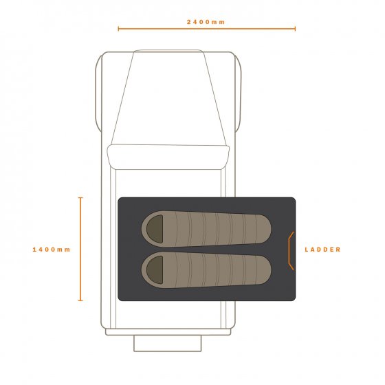 Darche Hi-View Small Roof Top Tent (T050801605D)