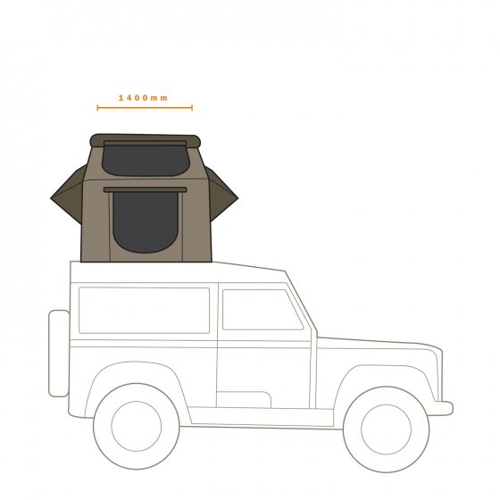 Darche Hi-View Small Roof Top Tent (T050801605D)