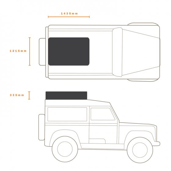 Darche Hi-View Small Roof Top Tent (T050801605D)