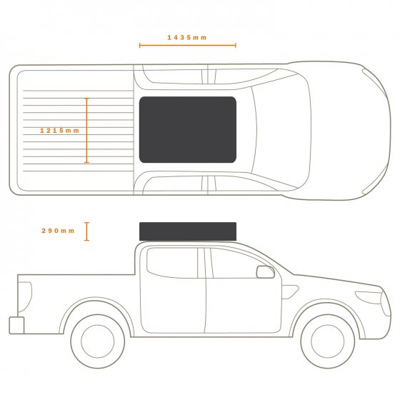 Darche Panorama Small Roof Top Tent (T050801606C)