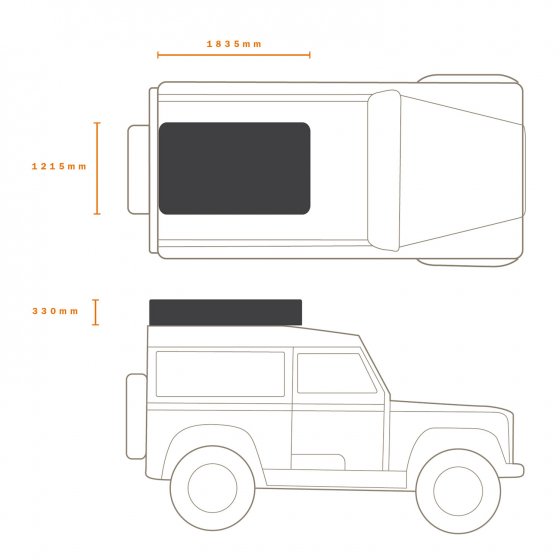 Darche Hi-View Large Roof Top Tent (T050801625)