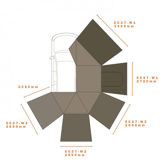 Darche Eclipse 270d Gen 2 Wall 2 Right (T050801743F)