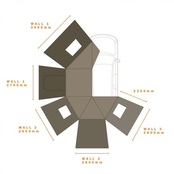 Darche Eclipse 270 Wall 1 Pvc Window Left Side (T050801743H)