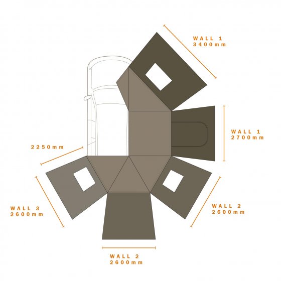 Darche Eclipse 270 Wall 3 Pvc Window Right Side (T050801743I3)