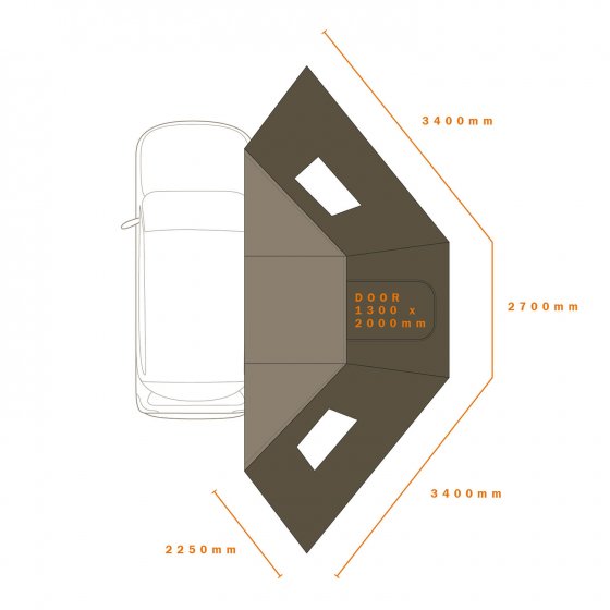 Darche Eclipse 180 Wall Pvc Window T050801744PV