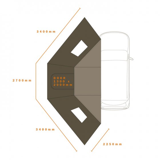 Darche Eclipse 180 Wall Pvc Window T050801744PV