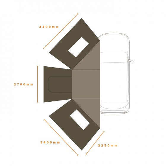 Darche Eclipse 180 Wall Pvc Window T050801744PV