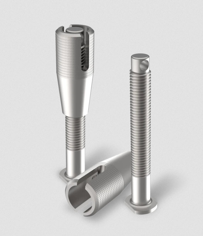 Tred 115mm Mounting Pins With Nut (Pair) T2SP115