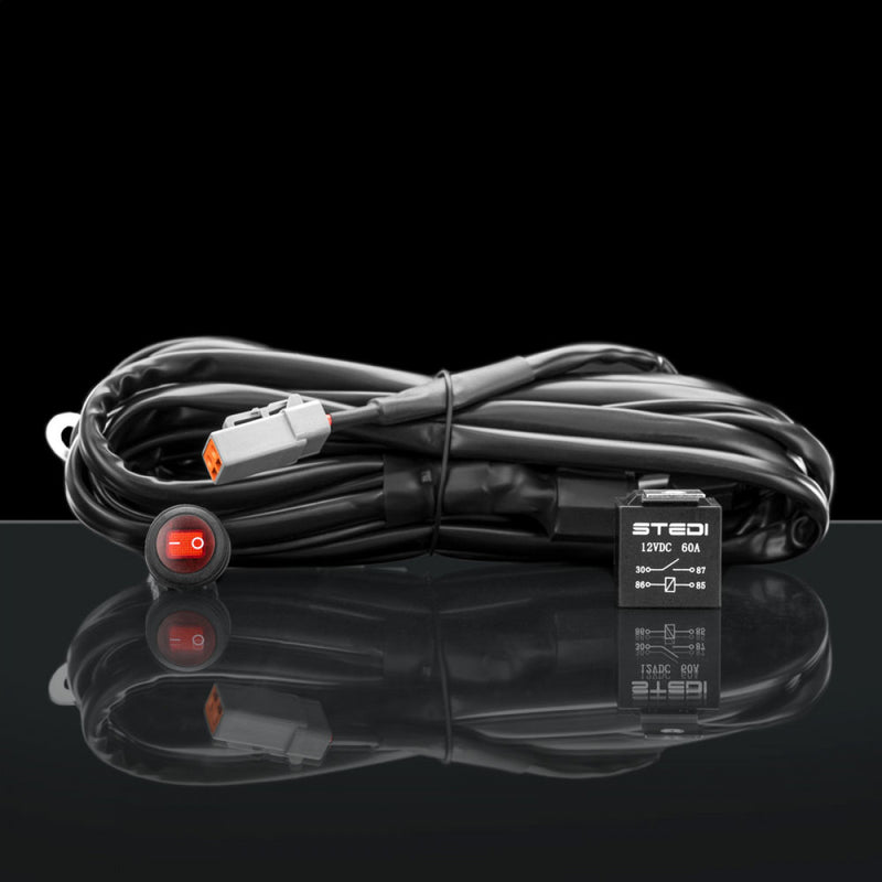 Stedi Single Connector Plug & Play Smart Harness High Beam Driving Light Wiring WIRQKFT-HIBEAM